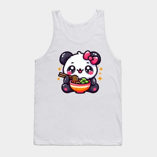 Panda Girl Eating Ramen Tank Top